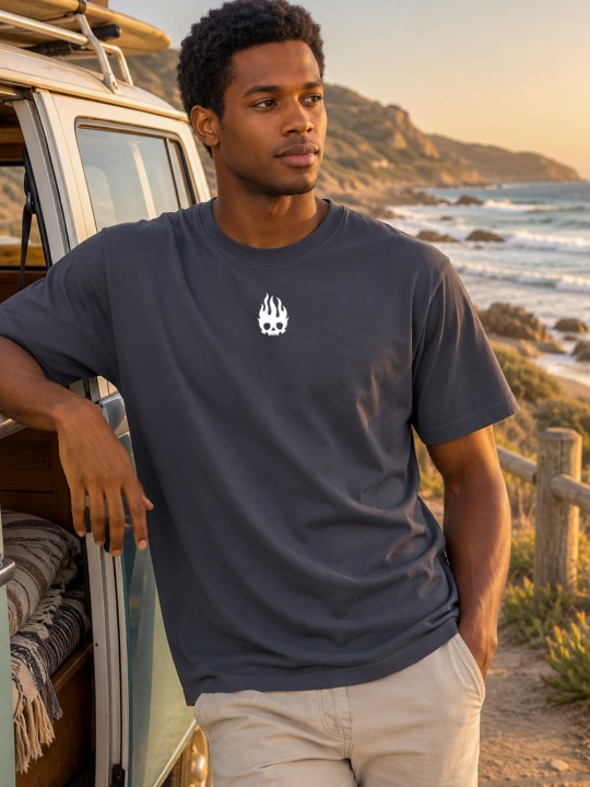 Camiseta de Hombre Flame Skull