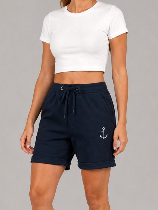 Pantalones cortos de Mujer Unisex Style Azul marino Tropical Heat