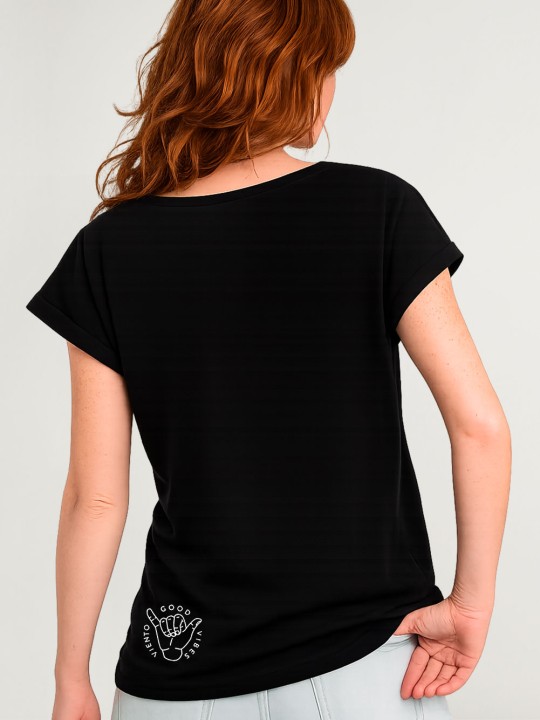 T-shirt Femme Noir Lightning